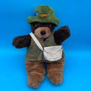 Vintage CU-MA Alberta Teddy Bear 1970s Rare Hiker Plush Spruce Grove Canada